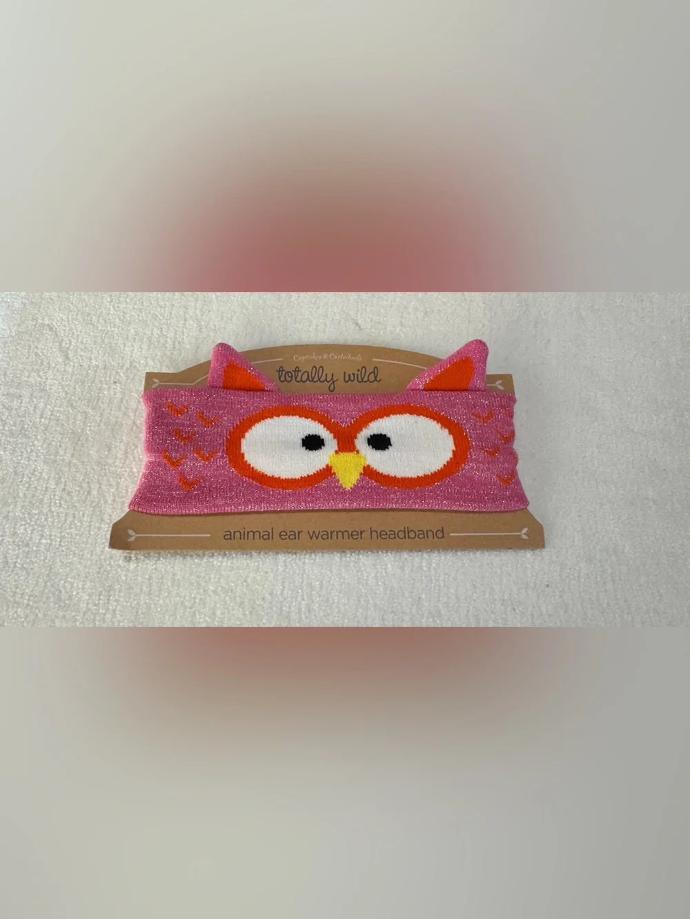 Cupcakes & Cartwheels Pink & Orange Owl Ear Warmer Headband NWT